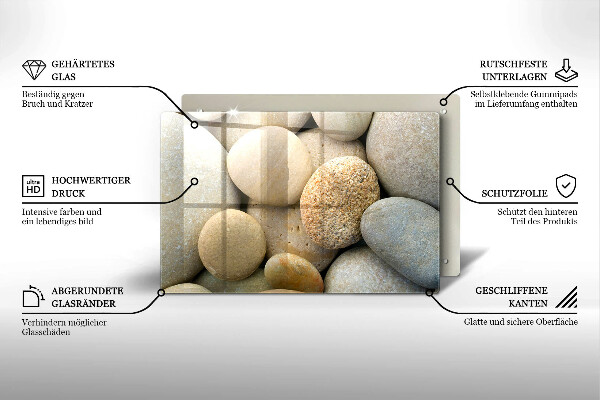 Cutting board Oval stone pattern