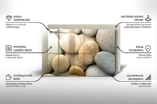 Cutting board Oval stone pattern