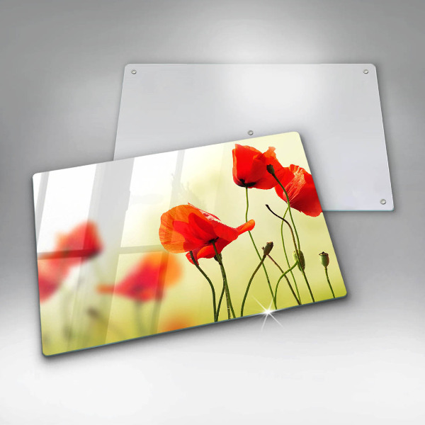 Cutting board Red flowers