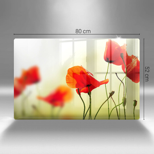 Cutting board Red flowers