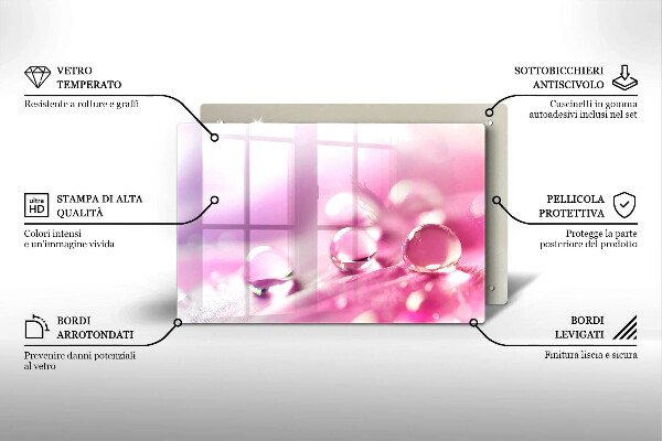 Worktop saver Rosa flower petals