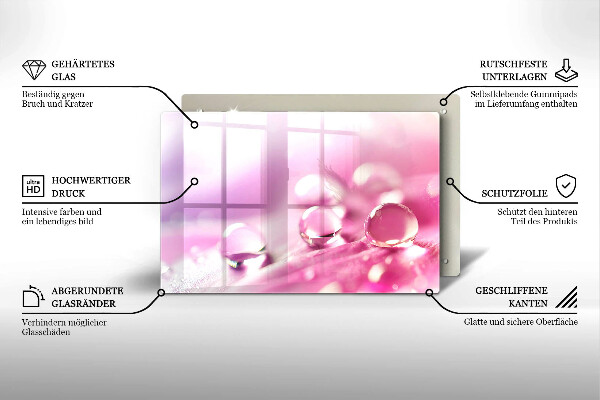 Worktop saver Rosa flower petals