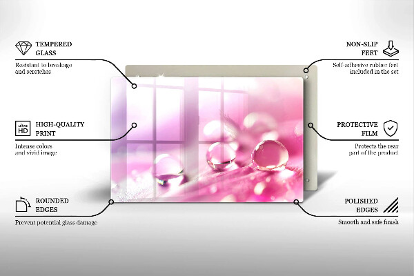 Worktop saver Rosa flower petals