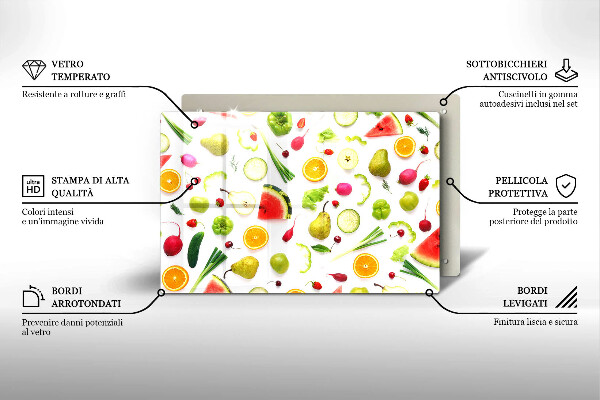Worktop saver Fruit and vegetables pattern