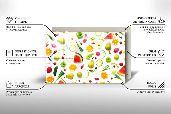 Worktop saver Fruit and vegetables pattern