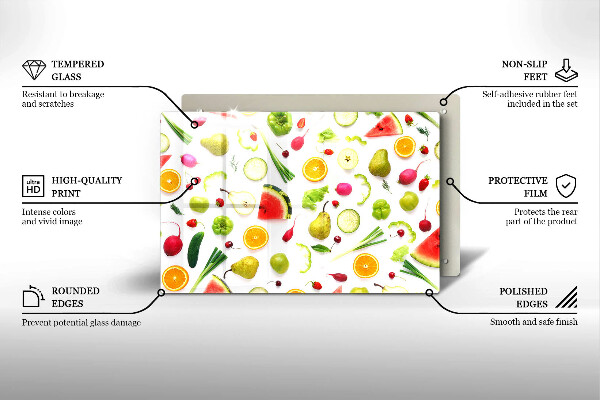 Worktop saver Fruit and vegetables pattern