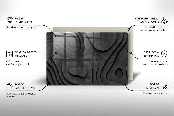 Worktop saver 3D stone shapes