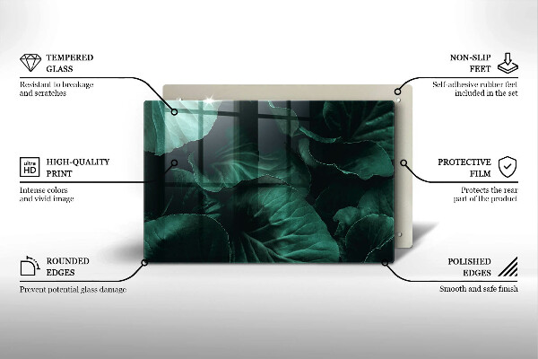 Worktop saver Wild dark leaves