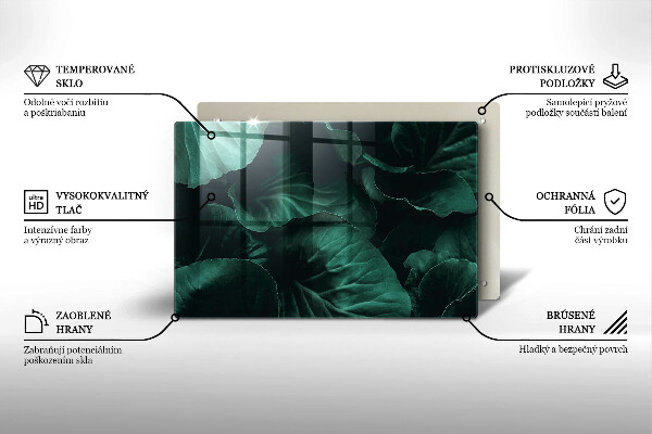 Worktop saver Wild dark leaves