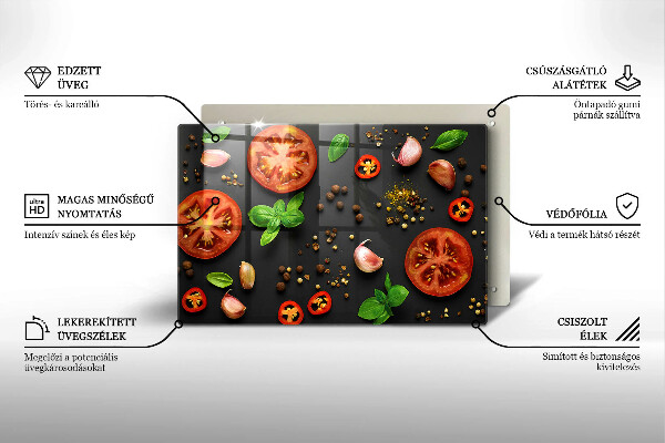 Worktop saver Tomatoes and spices