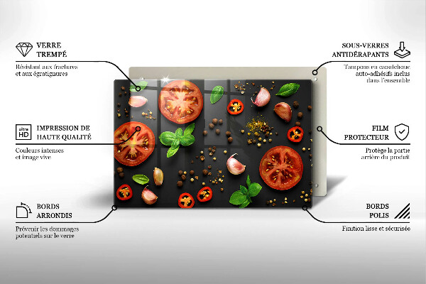 Worktop saver Tomatoes and spices