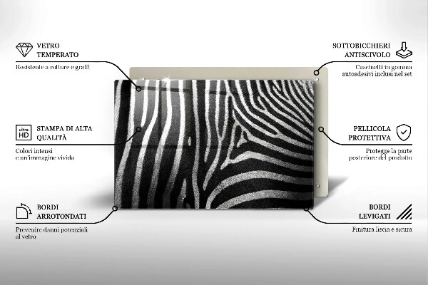 Worktop saver Zebra stripes