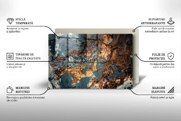 Cutting board Golden Rock structure