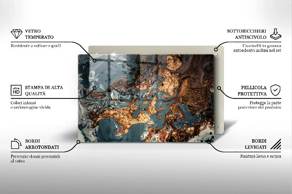 Cutting board Golden Rock structure