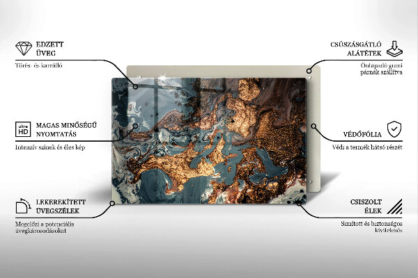 Cutting board Golden Rock structure