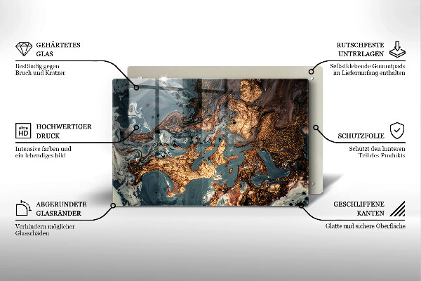 Cutting board Golden Rock structure