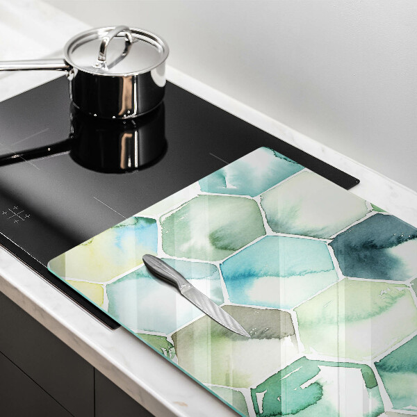 Cutting board Watercolor hexagons