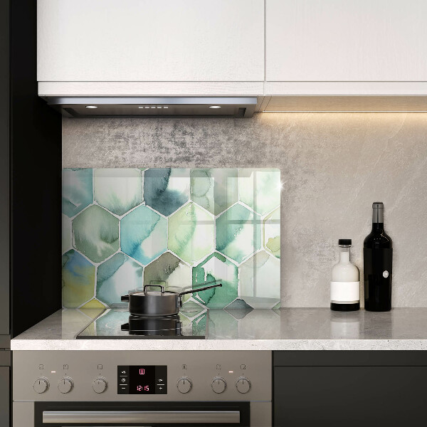 Cutting board Watercolor hexagons