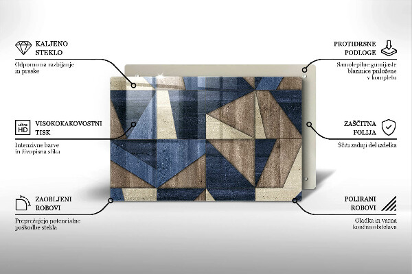 Chopping board glass Geometric abstraction