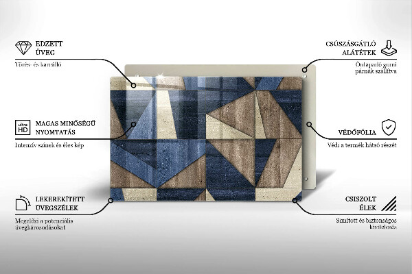 Chopping board glass Geometric abstraction