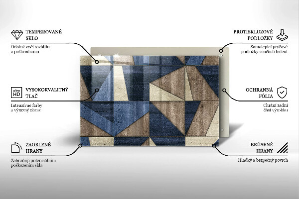 Chopping board glass Geometric abstraction