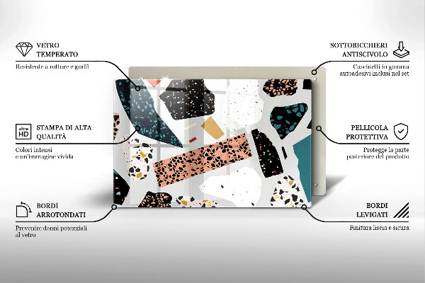 Chopping board glass Stone