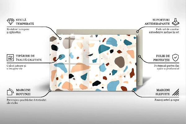 Chopping board glass Decorative stone stone