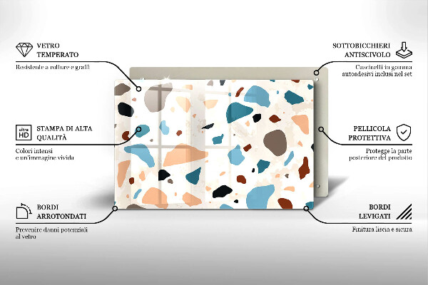 Chopping board glass Decorative stone stone