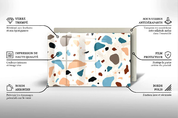 Chopping board glass Decorative stone stone