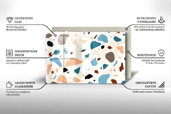 Chopping board glass Decorative stone stone