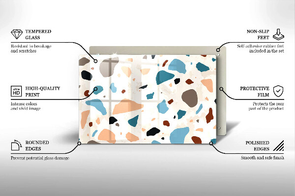 Chopping board glass Decorative stone stone