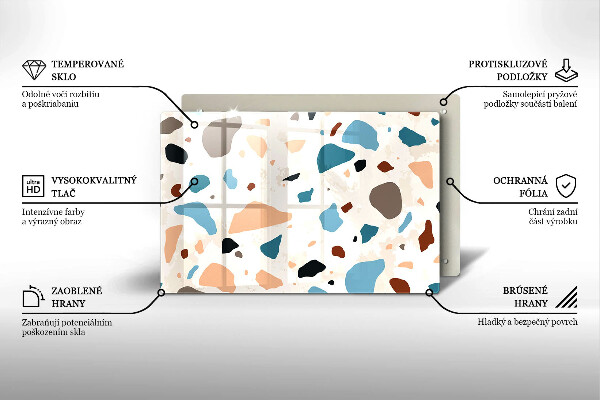 Chopping board glass Decorative stone stone