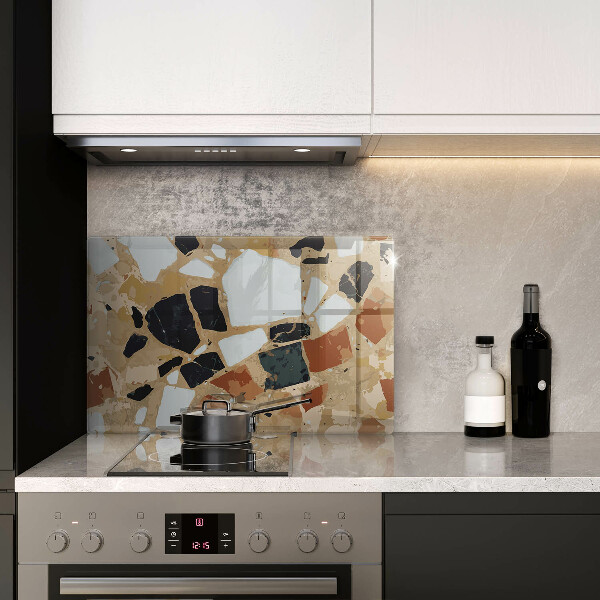 Chopping board glass Decorative stones