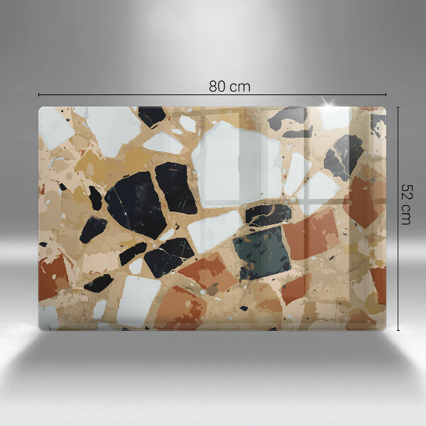 Chopping board glass Decorative stones