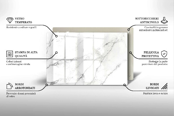 Worktop saver Elegant marble texture