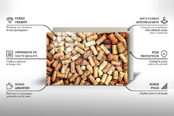 Worktop saver Wine corks pattern