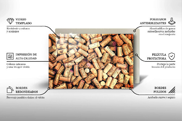 Worktop saver Wine corks pattern