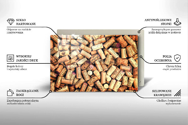 Worktop saver Wine corks pattern