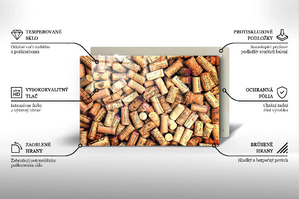 Worktop saver Wine corks pattern