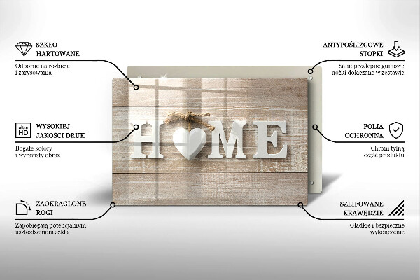 Cutting board Boards and the inscription Home