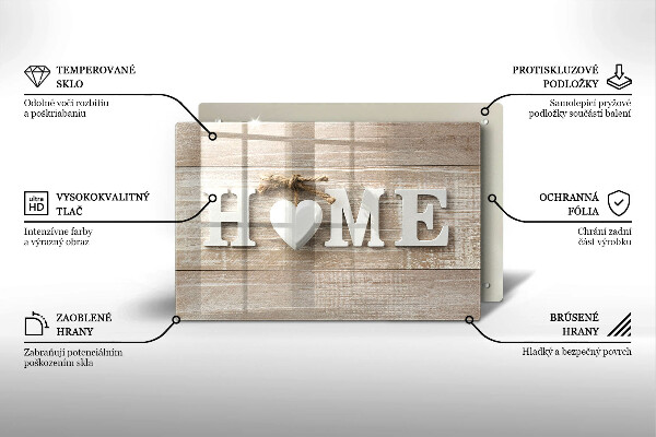 Cutting board Boards and the inscription Home