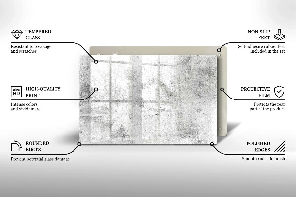 Chopping board glass Concrete texture