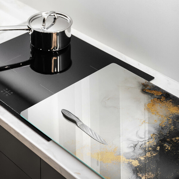 Chopping board glass Abstraction with gold