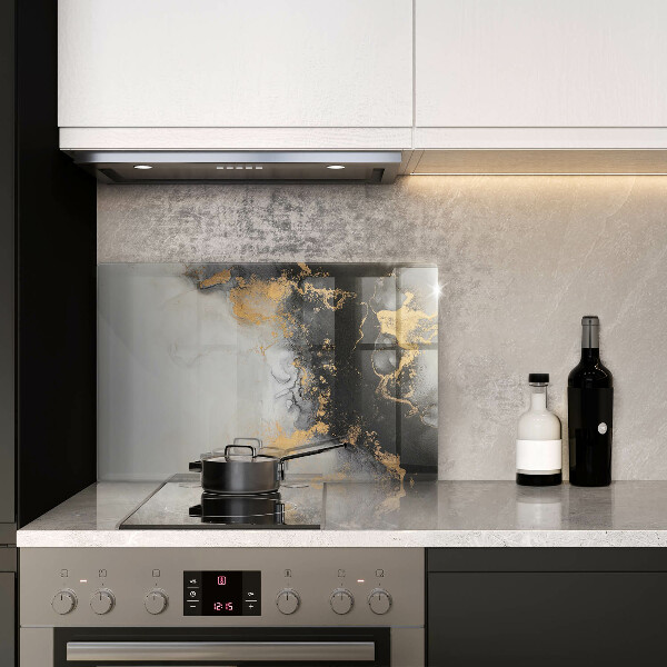 Chopping board glass Abstraction with gold