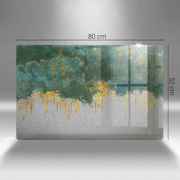 Chopping board glass Abstraction with gold