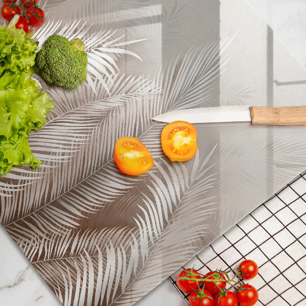 Chopping board glass Boho leaf vegetation