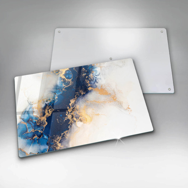 Chopping board glass Abstraction with blue