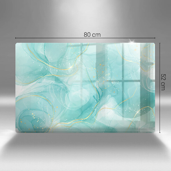 Cutting board Blue-gold abstraction