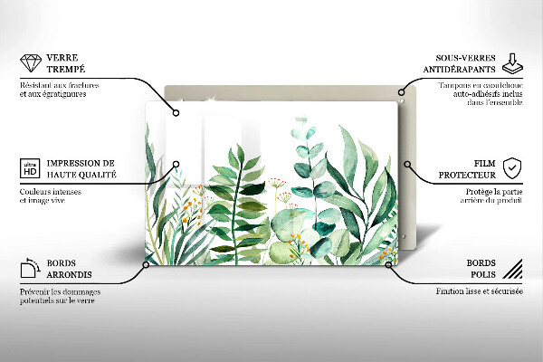 Cutting board Plant leaves illustration