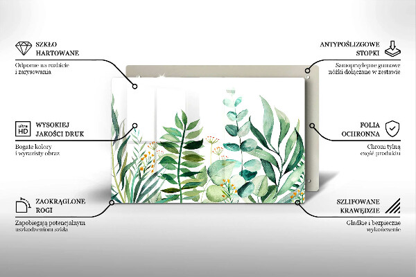 Cutting board Plant leaves illustration